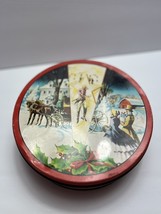 Vtg Deluxe Fruit Cake Metal Tin Box Collin Street Bakery Corsicana Texas-8” - $7.92
