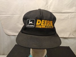 VTG John Deere Power Black Snapback Trucker Hat Cap K Product USA - £35.46 GBP