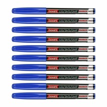 10 x Fine Tip Permanent Marker Pen Pens Blue CD DVD OHP Marker Water Proof Ink - £7.91 GBP