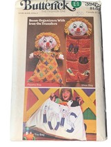 Butterick 3962 Pajama Shoe &amp; Toy Bags Pattern Iron-On Transfers uncut 1970s - $11.57