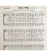 1883 Gospel Hymn Jesus Only Sheet Music Victorian Religious Church ADBN1jjj - $367.96 MXN