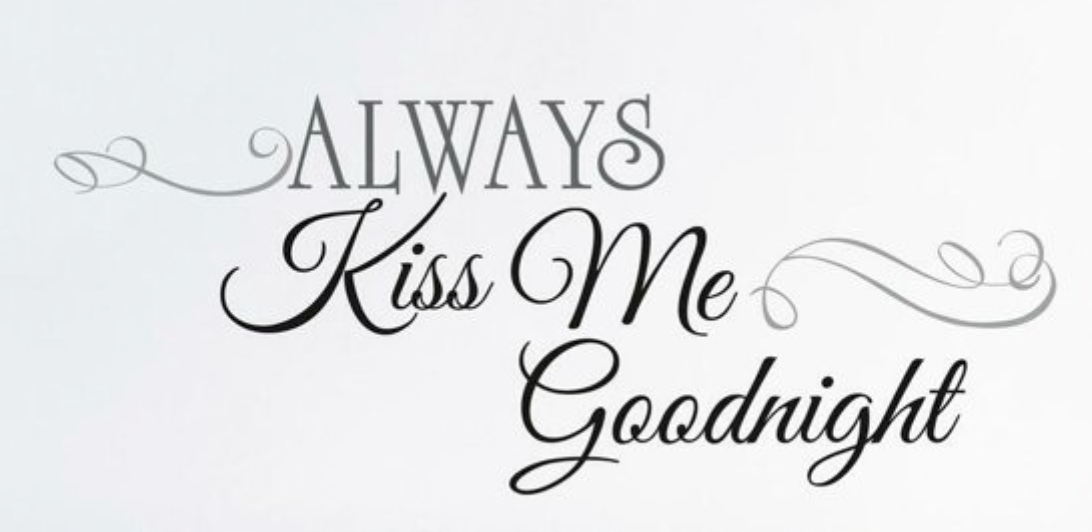 Primary image for RoomMates "Kiss Me Goodnight" Peel Stick Wall Decals, Black, Pack of 11 Decals