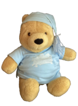Gund Disney Plush Classic Pooh Bear 16” Stuffed Winnie Blue Night Cap READ - £8.56 GBP