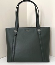 NWB Kate Spade Chandra Dark Green Leather Tote PXRU9390 Evergreen Gift B... - $167.30