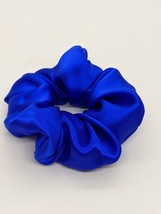 Pure Mulberry SILK19 Momme Hair Scrunchie Handmade Blue Hair Ties - £6.69 GBP