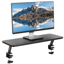 Vivo Black 26" Clamp-On Desk Shelf | Monitor Laptop Riser Desk Organizer - £80.33 GBP