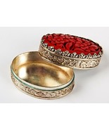*Antique Hand Carved Pill Box Holder Case w. Mirror - $1,017.05 MXN
