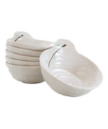 Pack Of 6 Yukino Hana Snowflakes Melamine Shallow Bowls With Handle 7oz - $41.49 CAD