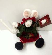 Merry Mice Plush from Victoria&#39;s Garden (Figurine 9 inches, Green Scarf ... - £11.21 GBP+