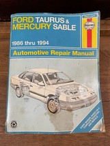 Haynes Repair Manual Ford Taurus Mercury Sable 1986 through 1994 Book no... - £5.48 GBP