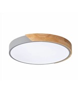 2 Pack of Grey 12inch Circle LED Flush Mount Light Fixtures Modern w/Rem... - $67.81 CAD