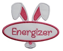 Energizer Bunny Ears Embroidered Iron On Patch 3.75&quot; x 3.0&quot; Easter Basket Backpa - £6.69 GBP