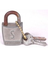 Vintage Antique Padlock &amp; Key, &quot;SLAYMAKER&quot; Rustless-2 Keys 5967-Old Lock... - €10,35 EUR