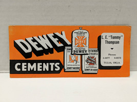 Vintage Dewey Cements Advertising Ink Blotter L.E. &quot;Tommy&quot; Thompson Tuls... - $9.85
