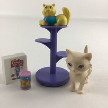 Barbie Doll Pet Play N Wash Color Change Kitten Cat Tree Toy Lot Figures Mattel  - £15.83 GBP