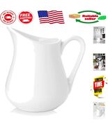 Microwave &amp; Freezer Safe 8 Oz White Creamer Pitcher - Ideal for Sauces &amp;... - $332.57 MXN