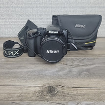 Nikon COOLPIX P100 10.3 MP Digital Camera Black 26x Zoom Case Strap No B... - £46.33 GBP