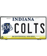 Colts Indiana State Background Metal License Plate Tag (Colts Bicentennial) - £11.94 GBP