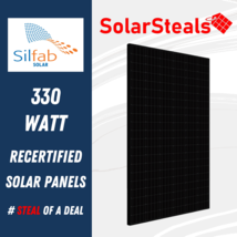Used Silfab SIL-330 BL 330W 126 Cell Monocrystalline PERC 330 Watt Solar... - $130.00