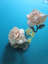 Compatible with Lenox Peace Rose Sculpture Metal and Ceramic Gorgeous 6/... - $104.85