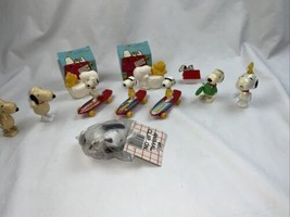 Vtg Estate Sale Peanuts Snoopy Skateboard wind up toy Avon Soap Lot - £29.79 GBP