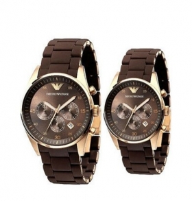 Primary image for EMPORIO ARMANI AR5890 & AR5891 - ARMANI HIS AND HERS WATCHES SET