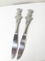 Oneida Pillsbury Doughboy butter Knife set 2 kids youth Betty Crocker St... - $24.41 CAD