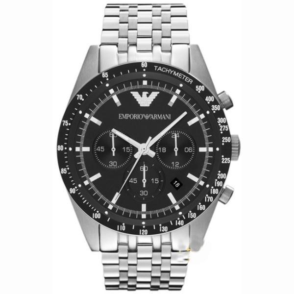 EMPORIO ARMANI AR5988 LATEST MENS SILVER TAZIO CHRONOGRAPH WATCH