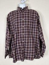 Daniel Cremieux Non Iron Men Size L Purple Check Plaid Button Up Shirt - £6.45 GBP