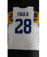 Marshall Faulk Autographed St. Louis Rams Custom Jersey (Beckett Witness... - £163.83 GBP