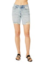 Judy Blue high waist destroy boyfriend denim short in Mineral Wash - £32.89 GBP