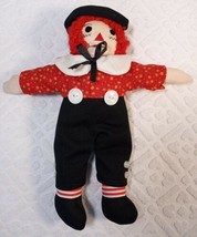 Raggedy Andy 11” Doll Plush Toy Handmade Vintage Black Pants Buttons VGC - £6.07 GBP