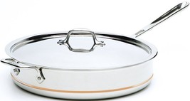 All Clad 6406 stainless steel 6 quart Copper Core 5 Ply Saute Pan with Lid - £204.78 GBP