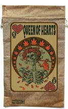 Queen Of Hearts Weed Burlap Bag #65 Skull Roses Woman Art Tapestry Flag New - £12.93 GBP