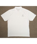 Under Armour HeatGear Golf Polo Men’s XL White TPC River’s Bend Logo Per... - $24.75