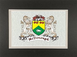 McDonough Irish Coat of Arms Print - Frameable 9&quot; x 12&quot; - $24.00