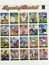Legends of Baseball, Full Sheet of 20 x 33-Cent Postage Stamps, USA 2000, Scott  - £12.02 GBP