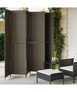  Room Divider 6 Panels Gray Poly Rattan - $393.88 CAD