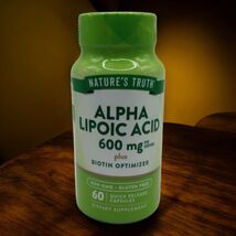 Natures Truth Alpha Lipoic Acid 600 mg 60 Capsules Biotin Optimizer EXP ... - $248.92 MXN