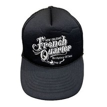 KC Vintage Black New Orleans French Quarter Bourbon St Snapback Trucker Hat Cap - £7.99 GBP