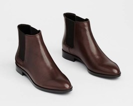 Ann Taylor Gail Chelsea Leather Boots, Deep Brandywine, size 8.5, NIB - $110.00