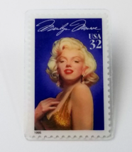 VTG 1995 Marilyn Monroe Legends of Hollywood USPS USA 32 Cent Stamp Plastic Pin - £10.27 GBP