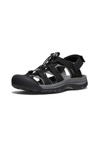 KEEN Men&#39;s Rapid H2 Closed Toe Water Sport Sandals, Black/Steel Grey, 10 - £72.13 GBP