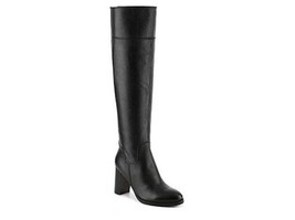 Nine West Vengeance Womens Black Leather Heel Over The Knee Boots - $55.99+