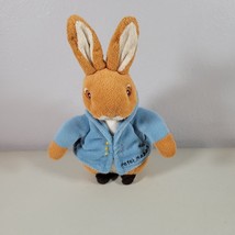 Peter Rabbit Plush 8&quot; Tall Stuffed Animal Blue Coat Kids Preferred - $13.28