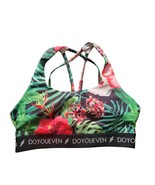 Do you even medium tropical print sports bra multi color - $11.04 CAD