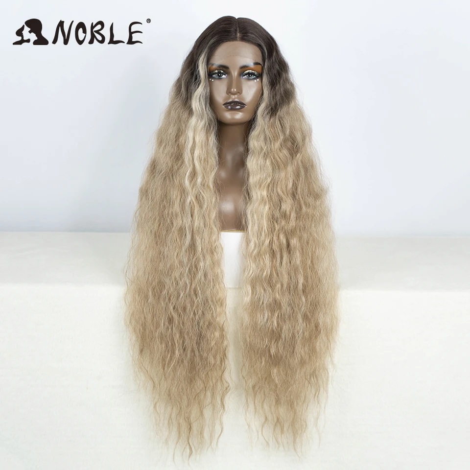 Noble Cosplay Synthetic Lace Wigs For Black Women Long Curly Hair 42 Inch - £29.43 GBP