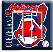 CLEVELAND INDIANS BASEBALL DOUBLE GFCI LIGHT SWITCH WALL PLATE COVER HOM... - £8.88 GBP