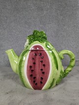 Vintage Enesco Watermelon Teapot 6.5&quot; Tall - $15.18