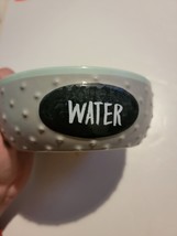 Top Paw Water Bowl Dog Cat Grey Green Polka Dot Ceramic 2&quot; x 6&quot; - $623.44 MXN